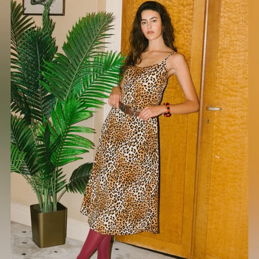 NWT Lisa Says Gah Leopard Print Slip Dress Size Small - Picture 2 of 8